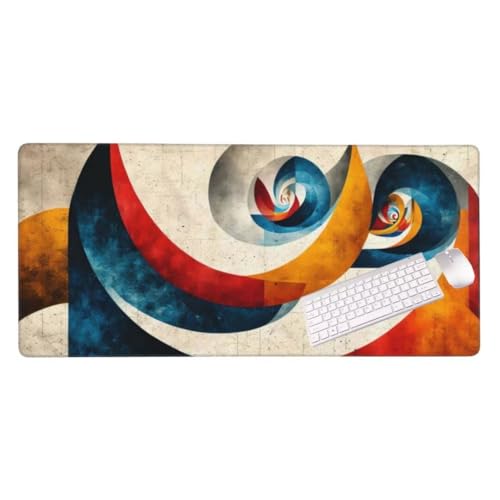 Gaming Mauspad Abstrakte Geometrie Mauspad, Mousepad XXL 1200x400 mm, Mauspad Gaming Zubehör mit Anti Rutsch Basis Mouse Pad Wasserdicht und Langlebig Gaming Zubehör für Home Office Zimmer Deko S-2091 von Shozhoo