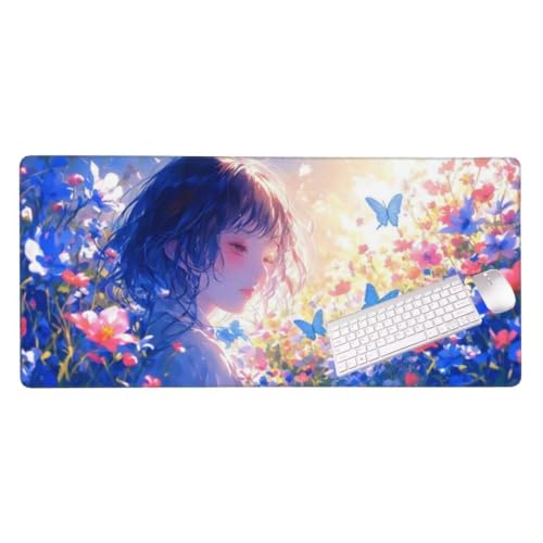 Gaming Mauspad Bunter Schmetterling Mauspad, Mousepad XXL 700x300 mm, Mauspad Gaming Zubehör mit Anti Rutsch Basis Mouse Pad Wasserdicht und Langlebig Gaming Zubehör für Home Office Zimmer Deko S-640 von Shozhoo