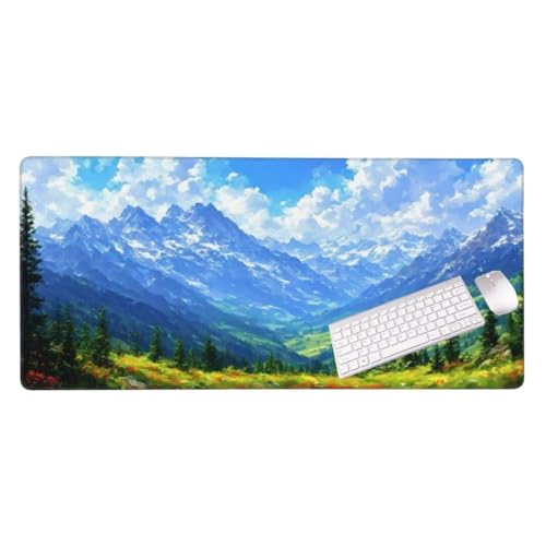 Gaming Mauspad Der Blaue Himmel Mauspad, Mousepad XXL 1000x600 mm, Mauspad Gaming Zubehör mit Anti Rutsch Basis Mouse Pad Wasserdicht und Langlebig Gaming Zubehör für Home Office Zimmer Deko S-7394 von Shozhoo