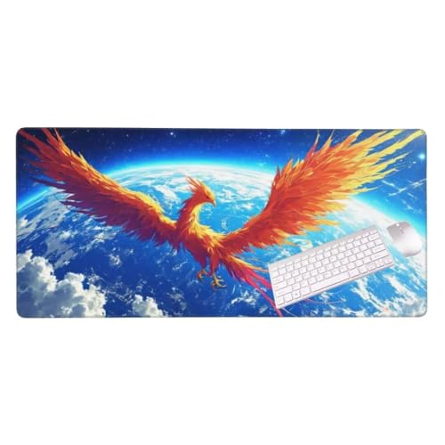 Mauspad XXL 1000x600x3 mm, Groß Gaming Mauspad Phoenix Sky, Wetterfest Schreibtisch Mousepad, Mouse Pad Verbessert Präzision und Geschwindigkeit, Gaming Zubehör für Home Zimmer Deko S-4183 von Shozhoo