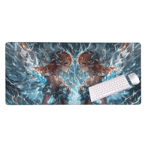 Mauspad XXL 900x300x3 mm, Groß Gaming Mauspad Anime Engel, Wetterfest Schreibtisch Mousepad, Mouse Pad Verbessert Präzision und Geschwindigkeit, Gaming Zubehör für Home Zimmer Deko S-2853 von Shozhoo