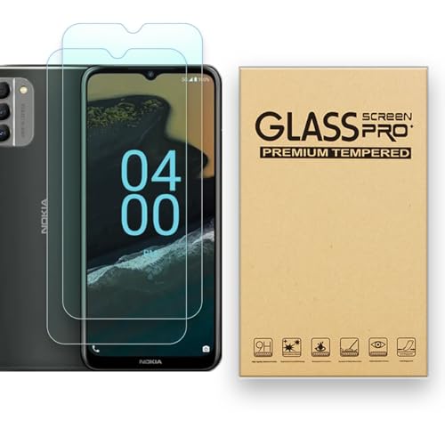 Shunwige [2 Stück] Displayschutzfolie aus gehärtetem Glas, entworfen für Nokia G400, gehärtetes Glas, Ausrichtungsrahmen, kratzfest, nur Abdeckung des Displaybereichs von Shunwige