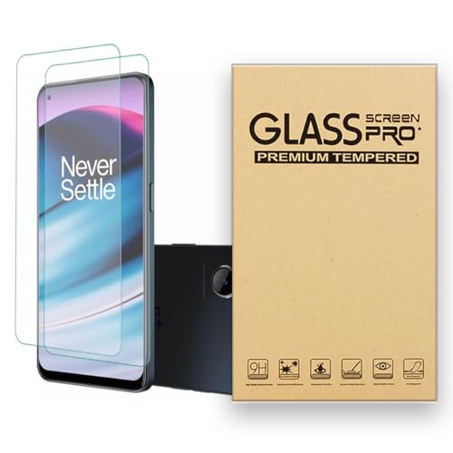 Shunwige [2 Stück] Displayschutzfolie aus gehärtetem Glas, entworfen für OnePlus Nord N20, gehärtetes Glas, Ausrichtungsrahmen, kratzfest, nur Abdeckung des Displaybereichs von Shunwige