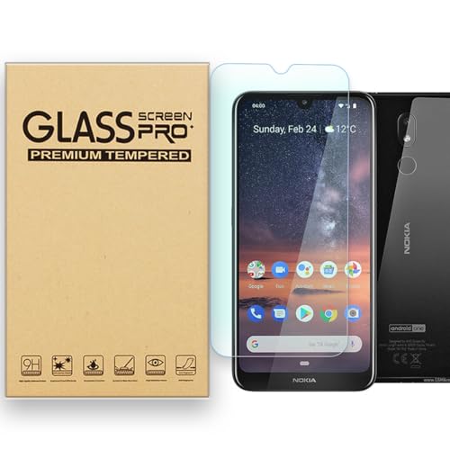 Shunwige Displayschutz aus gehärtetem Glas, entworfen für Nokia 3.2, gehärtetes Glas / Ausrichtungsrahmen / kratzfest / deckt nur den Bereich des Displays ab. von Shunwige