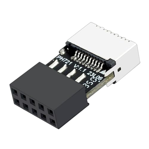 Shxupjn -Motherboard-Adapter, 9-poliger Stecker, USB 2.0-Chassis-Motherboard, Typ-C-Buchse, High-Speed-Konverter-Anschluss, Stecker auf Typ-E-Buchse, Motherboard-Adapter-Header von Shxupjn