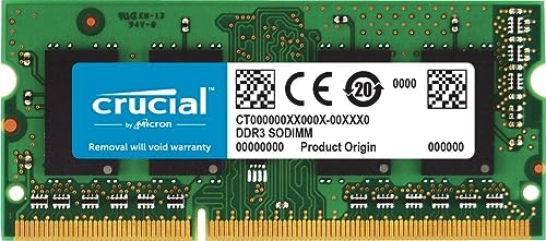 Crucial RAM CT102464BF160B 8GB DDR3 1600 MHz CL11 SODIMM Low Voltage Laptop Notebook Speicher von SiQuell