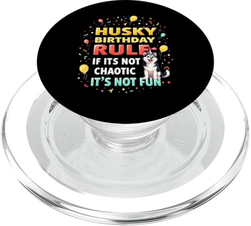 Lustiges Geburtstagsgeschenk Husky Hund PopSockets PopGrip für MagSafe von Siberian Husky Fun Designs