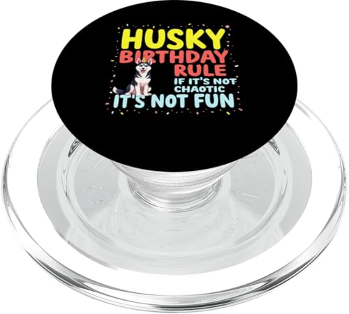 Lustiges Geburtstagsgeschenk Husky Hund PopSockets PopGrip für MagSafe von Siberian Husky Fun Designs