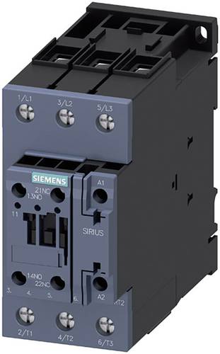 Siemens 3RT2035-1NB30 Schütz 3 Schließer 18.5kW 24 V/DC, 24 V/AC 40A mit Hilfskontakt 1St. von Siemens