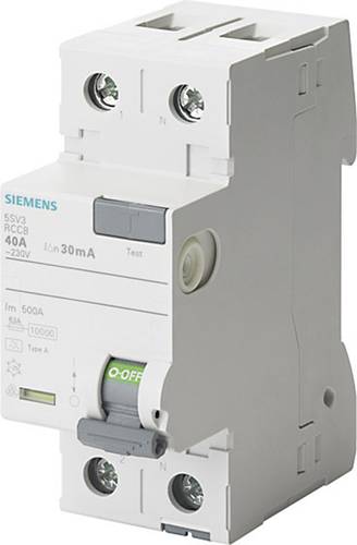 Siemens 5SV3312-6 FI-Schutzschalter A 2polig 25A 0.03A 230V von Siemens