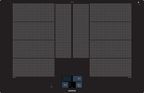 Siemens EX801KYW1E iQ700 Kochfeld / 79,2 cm / Smart Home kompatibel via Home Connect / VarioInduktion Plus / varioMotion / Brat-Sensor Plus mit 5 Temperaturstufen / Schwarz von Siemens