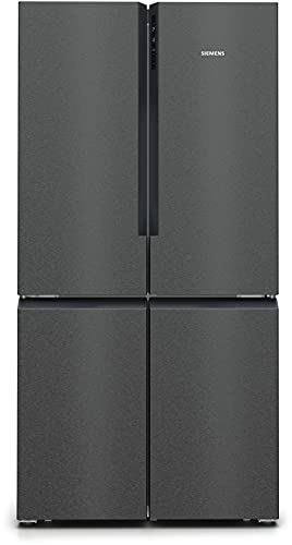 Siemens KF96NAXEA iQ500 Multi-Door-Kühlschrank, 183 x 91 cm, 405 L Kühlen + 200 L Gefrieren, hyperFresh längere Frische, noFrost nie wieder abtauen, superCooling schnellere Kühlung, Edelstahl Schwarz von Siemens