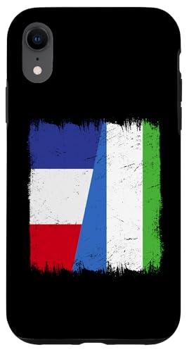 Frankreich, Sierra Leone, halbe Flagge, französische Sierra Leonean Roots Hülle für iPhone XR von Sierra Leone Flag Design Proud Sierra Leonean