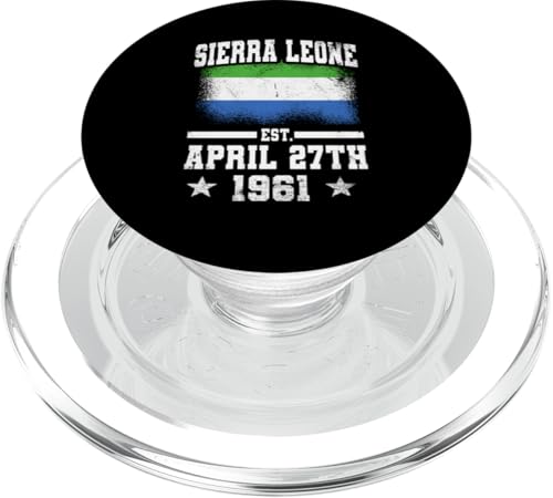 Sierra Leone gegründet am 27. April 1961 Sierra Leonean PopSockets PopGrip für MagSafe von Sierra Leone Flag Design Proud Sierra Leonean