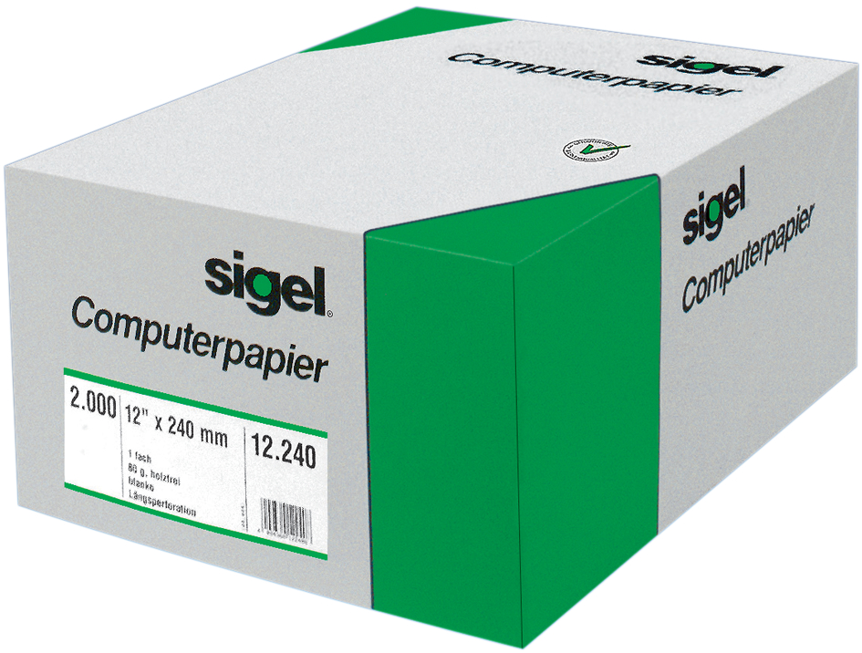sigel DIN-Computerpapier endlos, 240 mm x 12,  (30,48 cm) von Sigel