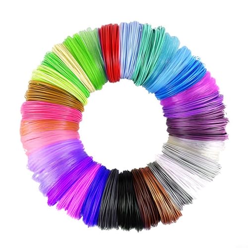 Sileduove 3D-Stift-Filament-Nachfüllpackungen, 30 Farben, 1,75 mm, für PLA für 3D-Druck, 5 Meter pro Farbe, breite Kompatibilität, Präzisionstoleranz, lebendige Auswahl von Sileduove