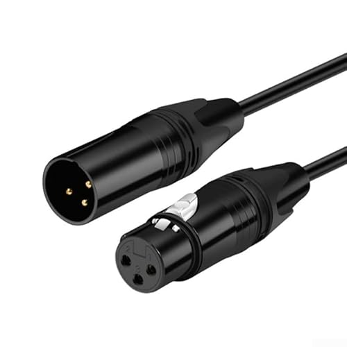 Sileduove XLR-Stecker auf Buchse Kabel für professionelle Aufnahmebedürfnisse, entwickelt für optimale Leistung (1,5 m schwarz) von Sileduove