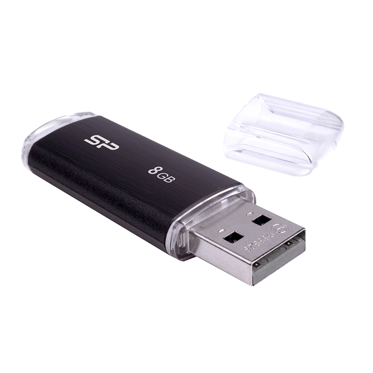 USB-Stick   8GB Silicon Power USB2.0 U02 Plastic Black von Silicon Power