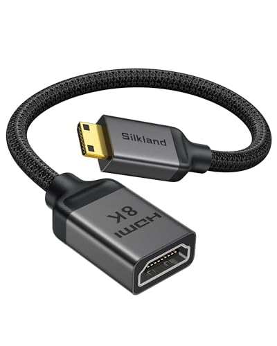 Silkland 8K Mini HDMI auf HDMI Adapter 2.1, 8K@60Hz 4K@120Hz, 48Gbps High Speed HDMI auf Mini HDMI Bidirektional HDR eARC kompatibel mit Kamera Raspberry Pi Zero Grafikkarte Tablet Projektor Silkland 8K Mini HDMI auf HDMI Adapter 2.1, 8K@60Hz 4K@120Hz, 48Gbps High Speed HDMI auf Mini HDMI Bidirektional HDR eARC kompatibel mit Kamera Raspberry Pi Zero Grafikkarte Tablet Projektor von Silkland