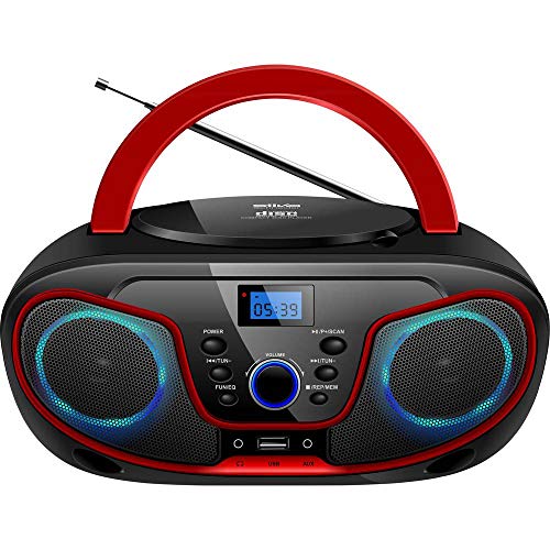 Silva Schneider MPC 19.4 USB CD-Radio UKW AUX, CD, USB Schwarz, Rot, 1901851 von Silva Schneider