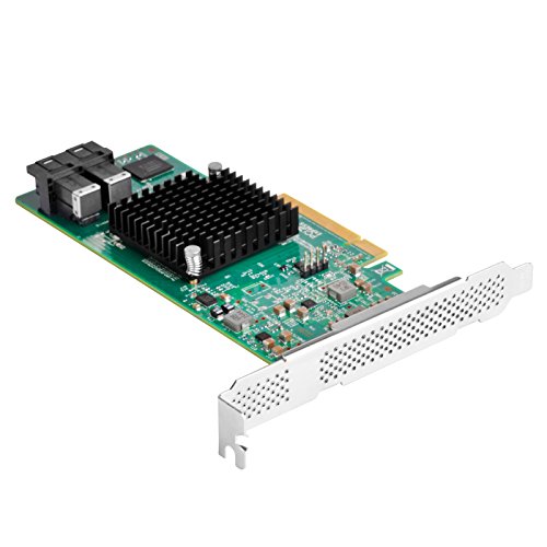 SilverStone SST-ECS05 - PCI-E Erweiterungskarte auf Servernivau Gen 3.0 x8, 8x SAS(12Gb/s) / SATA(6Gb/s) Ports mit LSISAS3008 Controller, unterstützt RAID 0,1,1E,10, low-profile geeignet von SilverStone Technology