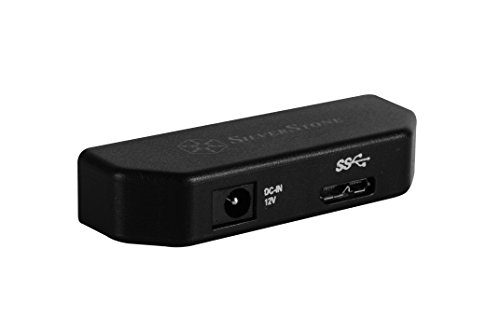 SilverStone SST-EP02 - USB 3.0 zu SATA-Adapter für 2,5"/3,5" SATA-HDDs oder SSDs, schwarz von SilverStone Technology