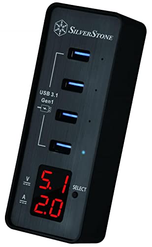 Silverstone SST-EP03 V2.0 4fach USB 3.1 Gen1 HUB, schwarz von SilverStone Technology