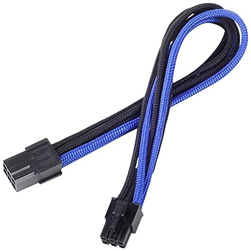 SilverStone SST-PP07-IDE6BA - Netzteil-Verlängerungskable 25cm 6pin auf PCI-E 6pin, schwarz/blau von SilverStone Technology