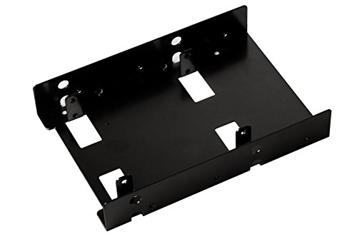 SilverStone SST-SDP08B - Einbaurahmen 3.5" mit Halterung für 2x 2.5" SSD/HDD, schwarz von SilverStone Technology