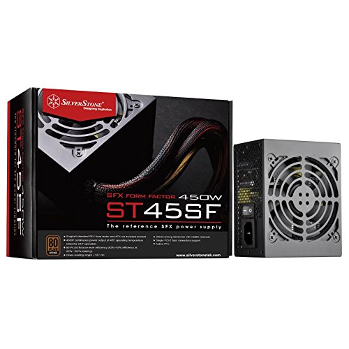 SilverStone SST-ST45SF v 3.0 - SFX Serie, 450W 80 Plus Bronze flüsterleises PC-Netzteil mit 92 mm-Lüfter von SilverStone Technology