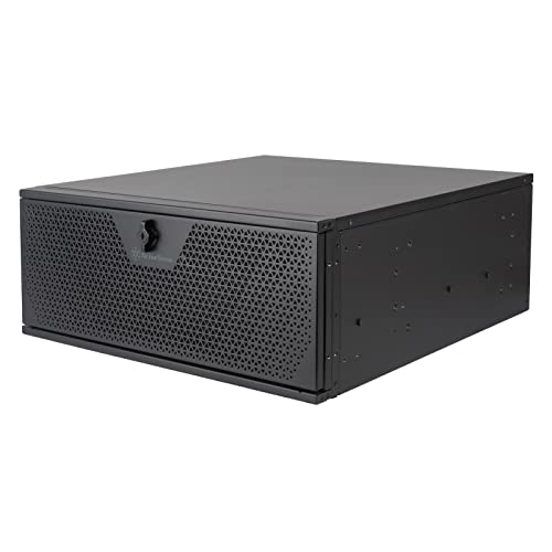 SilverStone Technology SST-RM44-4HE-Rackmount-Servergehäuse mit verbesserter Flüssigkühlkompatibilität, Schwarz von SilverStone Technology