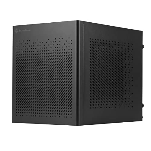 SilverStone Technology SUGO 16, schwarz, Mini-ITX-Cube-Gehäuse ganz aus Stahl, SST-SG16B (schwarz) von SilverStone Technology
