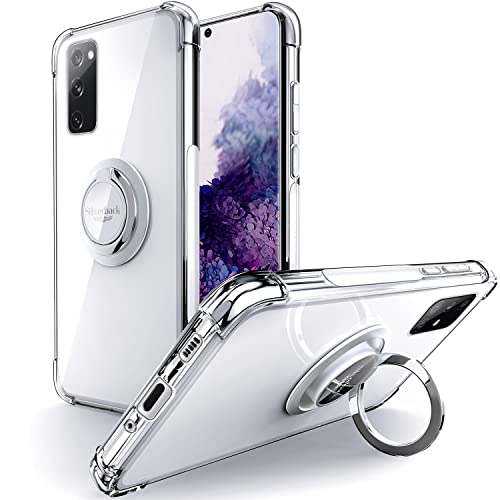 Silverback für Samsung Galaxy S20 Hülle, Handyhülle Samsung S20 mit 360° Ring Halter Schutzhülle TPU Cover Stoßfester Stoßfänger Weiche Dünn Samsung Galaxy S20 Case - Transparent von Silverback