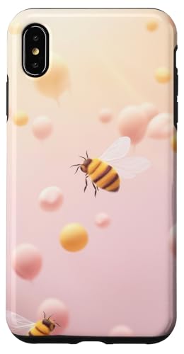 Hülle für iPhone XS Max Fliegende gelbe Hummeln Tier Wirbellose andrena von Simple Love Simple Pattern