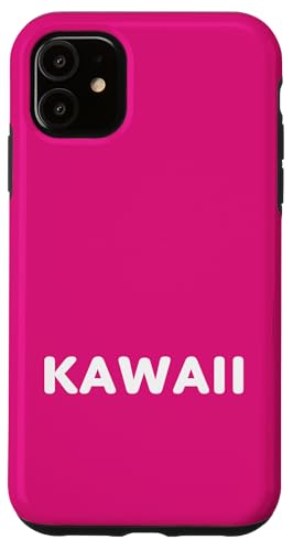 Hülle für iPhone 11 KAWAII | Minimalistisches Design Weißer Text Typografie von Simple Minimalist Text Design