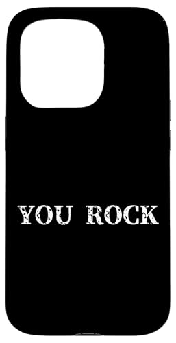 Hülle für iPhone 15 Pro YOU ROCK | Minimalistisches Design Weißer Text Typografie von Simple Minimalist Text Design