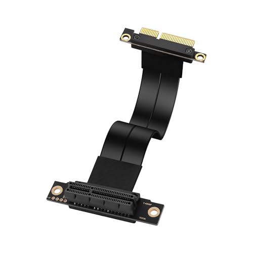 SinLoon PCIe 3.0 X4 Verlängerungskabel, 90 Grad, PCI-E 4X Stecker auf Buchse, Riser-Kabel, 20 cm (90 Grad) von SinLoon