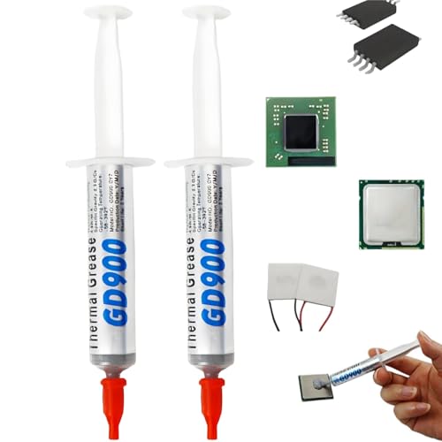 2 x PC-Wärmeleitpaste, Premium-Performance-Wärmeleitpaste, Wärmeleitpaste für CPU, Wärmeleitpaste für Kühler, Wärmeleitfett, Hochleistungs-Kühlkörperverbindung, CPU-Paste 2 x PC-Wärmeleitpaste, Premium-Performance-Wärmeleitpaste, Wärmeleitpaste für CPU, Wärmeleitpaste für Kühler, Wärmeleitfett, Hochleistungs-Kühlkörperverbindung, CPU-Paste von SingHao
