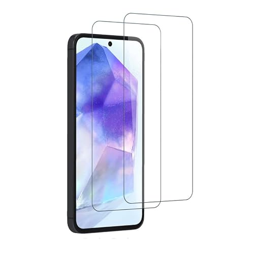 2 Stück Schutzfolie für Samsung Galaxy A55 Panzerglas, 9H Härte Displayschutzfolie für Samsung A55 Screen Protector, Anti-Kratzen Anti-Bläschen Schutzglas Kompatibel mit Samsung Galaxy A55 Folie von Sinskyhoo