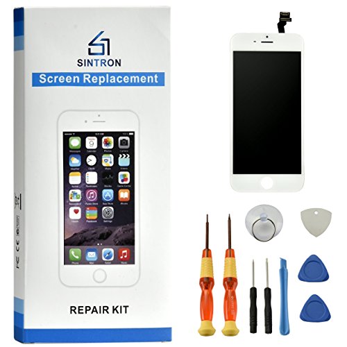 Sintron OEM LCD Bildschirm Ersatz - Für iPhone 5 4" Weiß LCD Display Touchscreen Bildschirm Digitizer Assembly Reparaturset Ersatz Einschließlich Kostenlose Werkzeug von Sintron