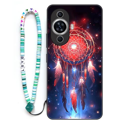 Sinyunron Hülle Kompatibel mit Huawei Nova 11 4G Handyhülle 2-in-1 Hybrid Set [Stoßfeste TPU Schutzhülle+Gemusterte Rückseite],Handy Schutzschale mit Buntes Schlüsselband,Dream Catcher von Sinyunron