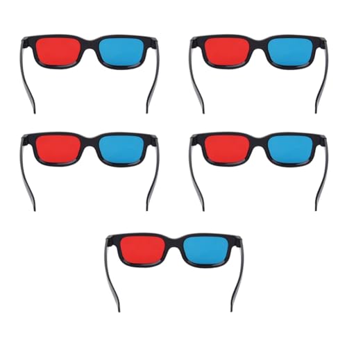 Sirxlevcy 5 Stück Schwarzer Rahmen Rot Blau 3D-Brille 3D-Dimensional Heimkino-Brille für Dimensional Anaglyph Movie TV Game Video Sirxlevcy 5 Stück Schwarzer Rahmen Rot Blau 3D-Brille 3D-Dimensional Heimkino-Brille für Dimensional Anaglyph Movie TV Game Video von Sirxlevcy