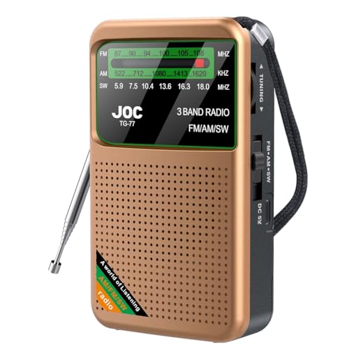 Sirxlevcy Taschenradio Tragbares Mini-Vollbandradio AM/FM/SW-Radio mit Wiederaufladbarem, Kopfhörer-Miniradio für Alte, D von Sirxlevcy