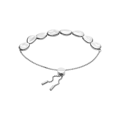 SKAGEN - Bracelet de perles à pampilles Anja Pebble en Acier inoxydable argenté, Pour Femme, SKJ1832040 von Skagen