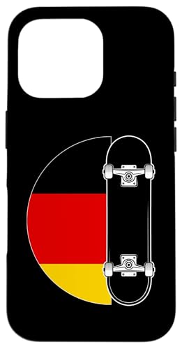 Skater Deutschland Flagge Skateboard Hülle für iPhone 16 Pro von Skating Skater Skate Skateboarder Skateboard