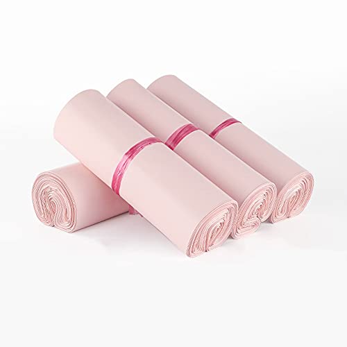 Versandbeutel Blickdicht Plastik, 100 PCs Matte rosa Mailtaschen bedruckte Mailer Verpackungsumschläge mit Selbstversiegelungskurier -Aufbewahrungstaschen Kleidung Mailer mit Hand(17x30) von Skdvy