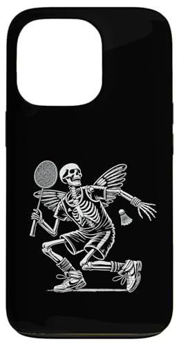 Badminton Skelett Knochen Happy Halloween Eve Hülle für iPhone 13 Pro von Skeleton Bone Spooky Scary Halloween Skeletal