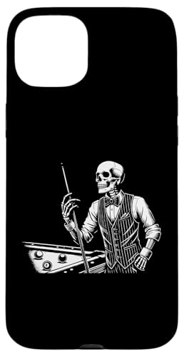 Billiard Skelett Knochen Happy Halloween Eve Hülle für iPhone 15 Plus von Skeleton Bone Spooky Scary Halloween Skeletal