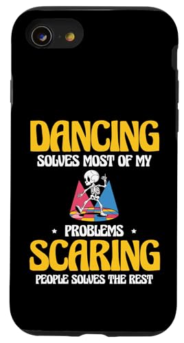 Dancing Solves Most Of My Problems Skelett Knochen Halloween Hülle für iPhone SE (2020) / 7 / 8 von Skeleton Bone Spooky Scary Halloween Skeletal