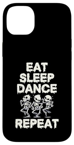 Eat Sleep Dance Repeat Skelett Knochen Happy Halloween Eve Hülle für iPhone 14 Plus von Skeleton Bone Spooky Scary Halloween Skeletal